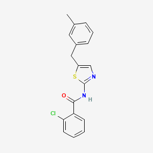 B4753442 2-chloro-N-[5-(3-methylbenzyl)-1,3-thiazol-2-yl]benzamide CAS No. 5575-85-9