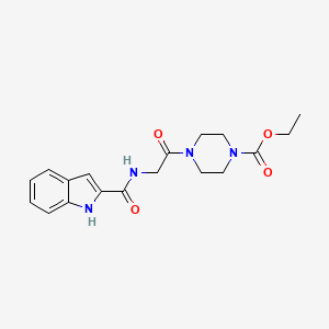 ethyl 4-[N-(1H-indol-2-ylcarbonyl)glycyl]-1-piperazinecarboxylate