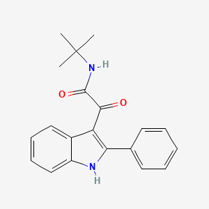 N-(tert-butyl)-2-oxo-2-(2-phenyl-1H-indol-3-yl)acetamide