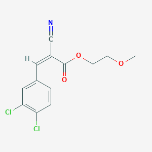 molecular formula C13H11Cl2NO3 B4753507 2-methoxyethyl 2-cyano-3-(3,4-dichlorophenyl)acrylate 