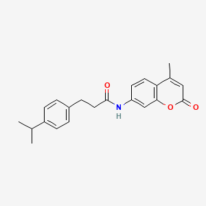 molecular formula C22H23NO3 B4753551 3-(4-isopropylphenyl)-N-(4-methyl-2-oxo-2H-chromen-7-yl)propanamide 