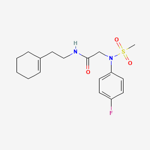 molecular formula C17H23FN2O3S B4753559 N~1~-[2-(1-cyclohexen-1-yl)ethyl]-N~2~-(4-fluorophenyl)-N~2~-(methylsulfonyl)glycinamide 