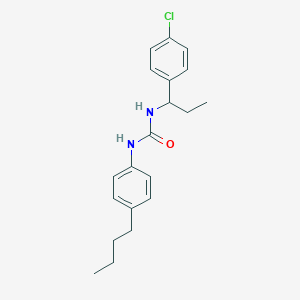 molecular formula C20H25ClN2O B4753561 N-(4-butylphenyl)-N'-[1-(4-chlorophenyl)propyl]urea 