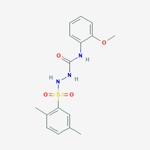 molecular formula C16H19N3O4S B4753574 2-[(2,5-dimethylphenyl)sulfonyl]-N-(2-methoxyphenyl)hydrazinecarboxamide 