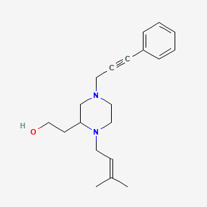 2-[1-(3-methyl-2-buten-1-yl)-4-(3-phenyl-2-propyn-1-yl)-2-piperazinyl]ethanol