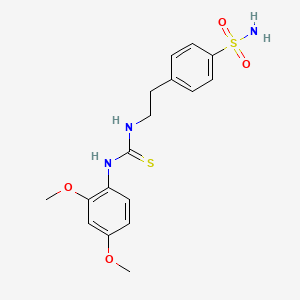 molecular formula C17H21N3O4S2 B4753603 4-[2-({[(2,4-dimethoxyphenyl)amino]carbonothioyl}amino)ethyl]benzenesulfonamide 