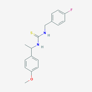 molecular formula C17H19FN2OS B4753612 N-(4-fluorobenzyl)-N'-[1-(4-methoxyphenyl)ethyl]thiourea 
