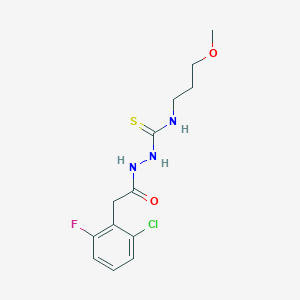 molecular formula C13H17ClFN3O2S B4753634 2-[(2-chloro-6-fluorophenyl)acetyl]-N-(3-methoxypropyl)hydrazinecarbothioamide 