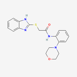 molecular formula C19H20N4O2S B4753653 2-(1H-benzimidazol-2-ylthio)-N-[2-(4-morpholinyl)phenyl]acetamide 