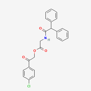 molecular formula C24H20ClNO4 B4753721 2-(4-chlorophenyl)-2-oxoethyl N-(diphenylacetyl)glycinate 