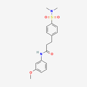 molecular formula C18H22N2O4S B4753734 3-{4-[(dimethylamino)sulfonyl]phenyl}-N-(3-methoxyphenyl)propanamide 