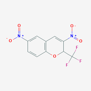 molecular formula C10H5F3N2O5 B4753760 3,6-二硝基-2-(三氟甲基)-2H-色烯 