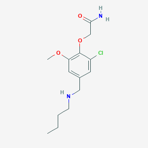molecular formula C14H21ClN2O3 B4753772 2-{4-[(butylamino)methyl]-2-chloro-6-methoxyphenoxy}acetamide 