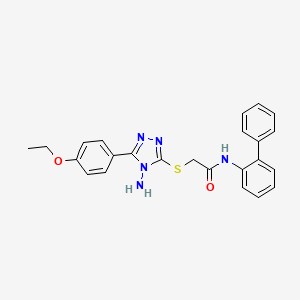 molecular formula C24H23N5O2S B4753791 2-{[4-amino-5-(4-ethoxyphenyl)-4H-1,2,4-triazol-3-yl]thio}-N-2-biphenylylacetamide 