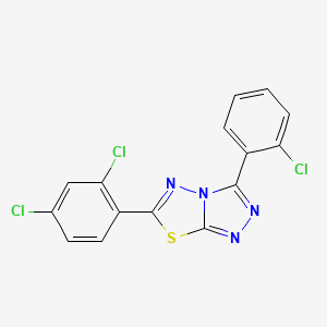 molecular formula C15H7Cl3N4S B4753820 3-(2-chlorophenyl)-6-(2,4-dichlorophenyl)[1,2,4]triazolo[3,4-b][1,3,4]thiadiazole 