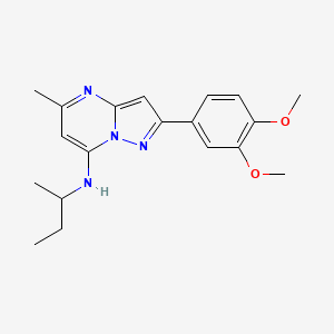 molecular formula C19H24N4O2 B4753844 N-(sec-butyl)-2-(3,4-dimethoxyphenyl)-5-methylpyrazolo[1,5-a]pyrimidin-7-amine 