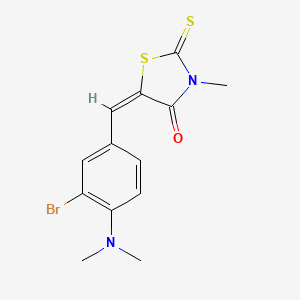 molecular formula C13H13BrN2OS2 B4753852 5-[3-bromo-4-(dimethylamino)benzylidene]-3-methyl-2-thioxo-1,3-thiazolidin-4-one 