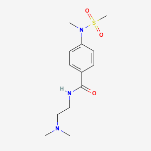 molecular formula C13H21N3O3S B4753898 N-[2-(dimethylamino)ethyl]-4-[methyl(methylsulfonyl)amino]benzamide 