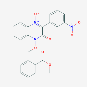 molecular formula C23H17N3O7 B4753927 methyl 2-({[3-(3-nitrophenyl)-4-oxido-2-oxo-1(2H)-quinoxalinyl]oxy}methyl)benzoate 