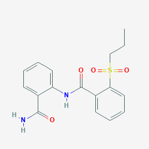 molecular formula C17H18N2O4S B4753932 N-[2-(aminocarbonyl)phenyl]-2-(propylsulfonyl)benzamide 