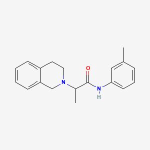 molecular formula C19H22N2O B4753956 2-(3,4-dihydro-2(1H)-isoquinolinyl)-N-(3-methylphenyl)propanamide 