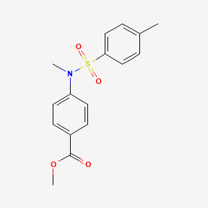 molecular formula C16H17NO4S B4753966 methyl 4-{methyl[(4-methylphenyl)sulfonyl]amino}benzoate 
