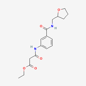 molecular formula C17H22N2O5 B4753989 ethyl 3-oxo-3-[(3-{[(tetrahydro-2-furanylmethyl)amino]carbonyl}phenyl)amino]propanoate 
