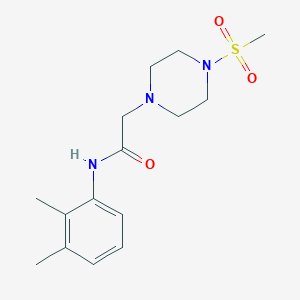 molecular formula C15H23N3O3S B4754004 N-(2,3-dimethylphenyl)-2-[4-(methylsulfonyl)-1-piperazinyl]acetamide 