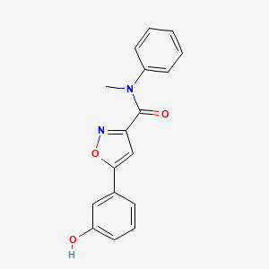 molecular formula C17H14N2O3 B4754017 5-(3-hydroxyphenyl)-N-methyl-N-phenyl-3-isoxazolecarboxamide 