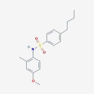 molecular formula C18H23NO3S B4754030 4-butyl-N-(4-methoxy-2-methylphenyl)benzenesulfonamide 