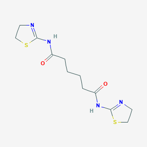 molecular formula C12H18N4O2S2 B4754039 N,N'-di-4,5-dihydro-1,3-thiazol-2-ylhexanediamide 