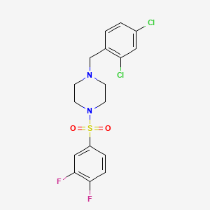 molecular formula C17H16Cl2F2N2O2S B4754080 1-(2,4-dichlorobenzyl)-4-[(3,4-difluorophenyl)sulfonyl]piperazine 