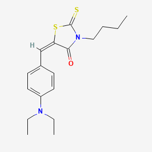3-butyl-5-[4-(diethylamino)benzylidene]-2-thioxo-1,3-thiazolidin-4-one