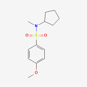 molecular formula C13H19NO3S B4754098 N-cyclopentyl-4-methoxy-N-methylbenzenesulfonamide 