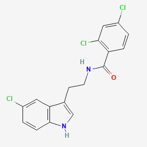 molecular formula C17H13Cl3N2O B4754111 2,4-dichloro-N-[2-(5-chloro-1H-indol-3-yl)ethyl]benzamide 