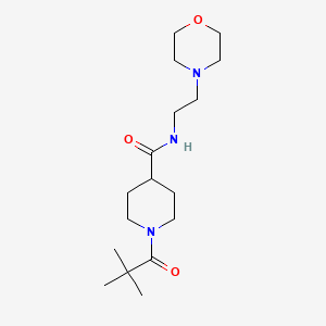 molecular formula C17H31N3O3 B4754161 1-(2,2-dimethylpropanoyl)-N-[2-(4-morpholinyl)ethyl]-4-piperidinecarboxamide 