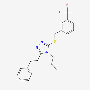 molecular formula C21H20F3N3S B4754179 4-allyl-3-(2-phenylethyl)-5-{[3-(trifluoromethyl)benzyl]thio}-4H-1,2,4-triazole 