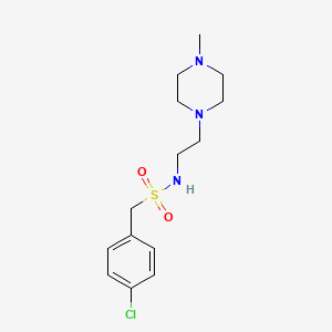 molecular formula C14H22ClN3O2S B4754183 1-(4-chlorophenyl)-N-[2-(4-methyl-1-piperazinyl)ethyl]methanesulfonamide 