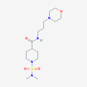 molecular formula C15H30N4O4S B4754245 1-[(dimethylamino)sulfonyl]-N-[3-(4-morpholinyl)propyl]-4-piperidinecarboxamide 