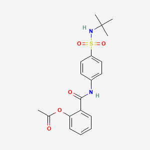 molecular formula C19H22N2O5S B4754281 2-[({4-[(tert-butylamino)sulfonyl]phenyl}amino)carbonyl]phenyl acetate 