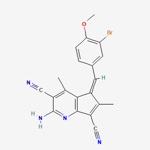 molecular formula C20H15BrN4O B4754307 2-amino-5-(3-bromo-4-methoxybenzylidene)-4,6-dimethyl-5H-cyclopenta[b]pyridine-3,7-dicarbonitrile 
