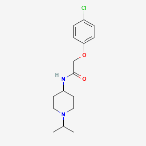 molecular formula C16H23ClN2O2 B4754319 2-(4-chlorophenoxy)-N-(1-isopropyl-4-piperidinyl)acetamide 