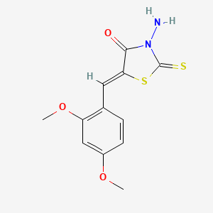molecular formula C12H12N2O3S2 B4754325 3-amino-5-(2,4-dimethoxybenzylidene)-2-thioxo-1,3-thiazolidin-4-one 