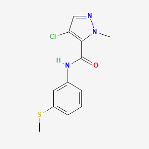 molecular formula C12H12ClN3OS B4754328 4-chloro-1-methyl-N-[3-(methylthio)phenyl]-1H-pyrazole-5-carboxamide 