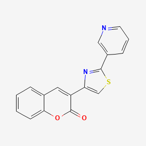 molecular formula C17H10N2O2S B4754344 3-[2-(3-pyridinyl)-1,3-thiazol-4-yl]-2H-chromen-2-one 