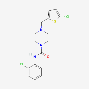 molecular formula C16H17Cl2N3OS B4754364 N-(2-chlorophenyl)-4-[(5-chloro-2-thienyl)methyl]-1-piperazinecarboxamide 