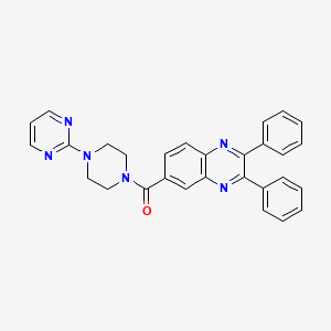 molecular formula C29H24N6O B4754377 2,3-diphenyl-6-{[4-(2-pyrimidinyl)-1-piperazinyl]carbonyl}quinoxaline 