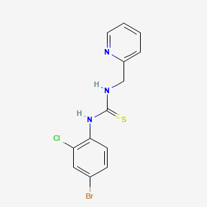 molecular formula C13H11BrClN3S B4754382 N-(4-bromo-2-chlorophenyl)-N'-(2-pyridinylmethyl)thiourea 