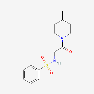 molecular formula C14H20N2O3S B4754401 N-[2-(4-Methyl-piperidin-1-yl)-2-oxo-ethyl]-benzenesulfonamide 