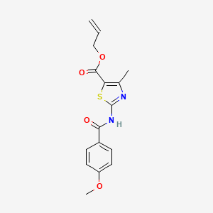 molecular formula C16H16N2O4S B4754422 allyl 2-[(4-methoxybenzoyl)amino]-4-methyl-1,3-thiazole-5-carboxylate 